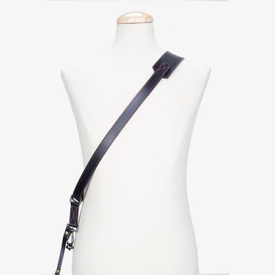 Tokyo #601 - Black & Red sling leather camera strap