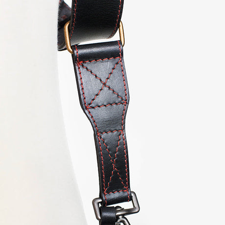 Tokyo #501 - Black & Red dual leather camera strap