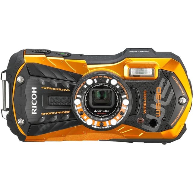 WG-30 Compact Camera - Orange + Ricoh Ricoh Wide Zoom 28-140mm f/3.5-5.5 f/3.5-5.5 de segunda mano en Camera Market
