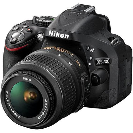 SLR D5200 - Black + Nikon AF-S DX Nikkor 18-55mm f/3.5-5.6G ED f/3.5-5.6 