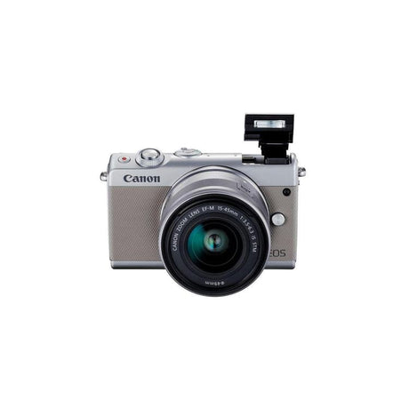 EOS M100 - Gray + Canon Zoom Lens EF-M 15-45 mm f/ 3.5-6.3 IS STM f/3.5-6.3
