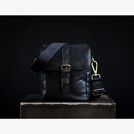 Berlin Black Waxed Canvas Camera Bag