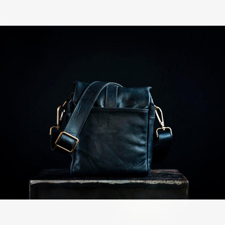 Berlin Black Leather Camera Bag