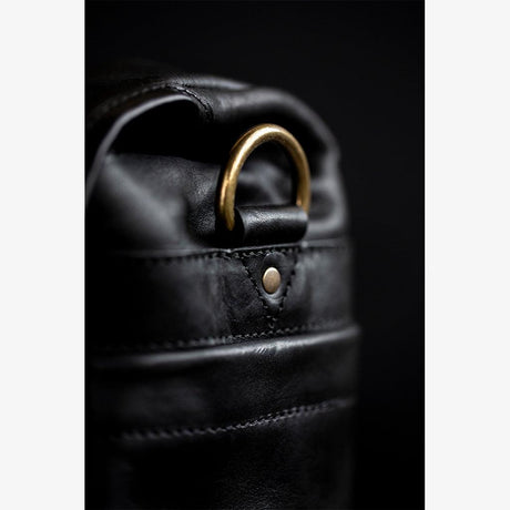 Roma Black Leather Camera Bag