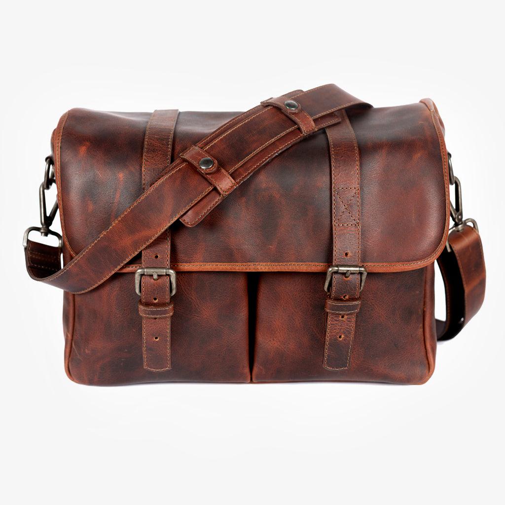 Roma Cognac Leather Camera Bag · main image