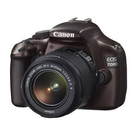 EOS 1100D SLR - Brown + Canon Zoom Lens EF-S 18-55mm f/3.5-5.6 IS II f/3.5-5.6 