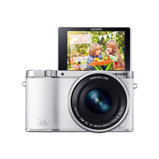NX3000 - White + Samsung NX 16-50mm f/3.5-5.6 Power Zoom ED OIS + 50-200mm f/4.0-5.6 ED OIS III f/3.5-5.6 + f/4-5.6 de segund