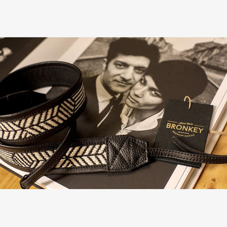 Jaipur #103 - Fabric & Leather camera strap
