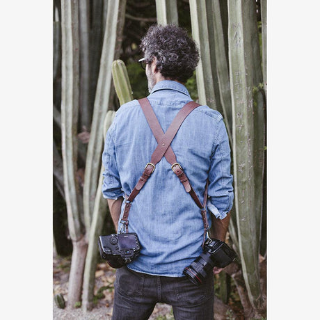 Berlin #702 - Brown dual leather camera strap