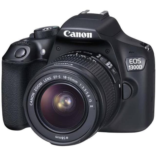 EOS 1300D SLR - Black + Canon EF-S 18-55mm f/3.5-5.6 IS II f/3.5-5.6 · main image