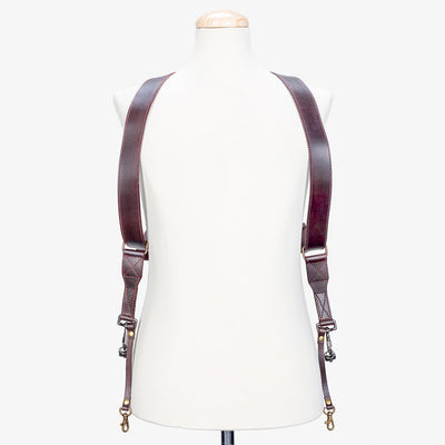 Tokyo #502 - Brown & Red dual leather camera strap