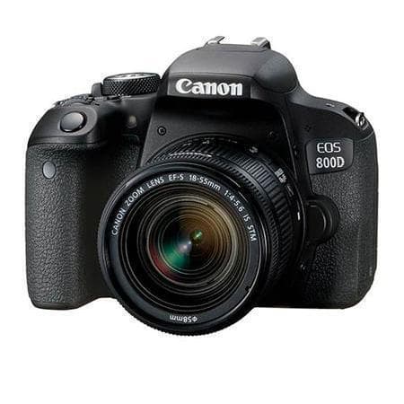 EOS 800D SLR - Black + Canon EF-S 18-55 mm f/4-5.6 IS STM f/4-5.6