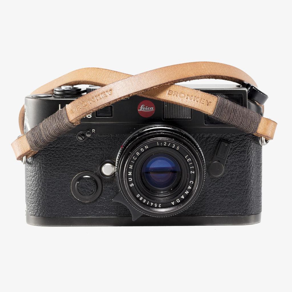 Tokyo #106 - Tanned & brown leather camera strap · main image
