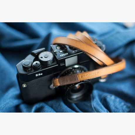 Tokyo #106 - Tanned & brown leather camera strap