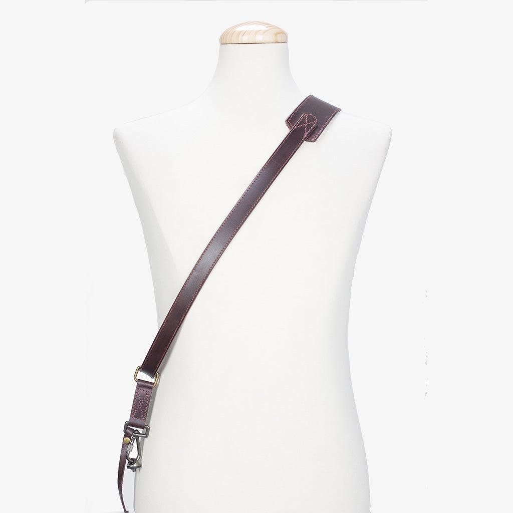 Tokyo #602 - Brown & Red sling leather camera strap · main image