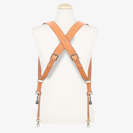 Tokyo #703 - Tanned & Red dual leather camera strap